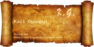 Kail Gyöngyi névjegykártya