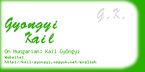 gyongyi kail business card